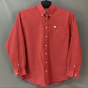 Cinch Red Mini Plaid Western Rodeo Long Sleeve Shirt Medium